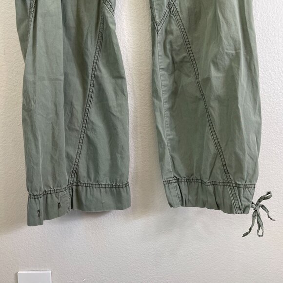 Vintage Y2K Abercrombie & Fitch Womens 10 Cargo Pants Olive Green Baggy Utility - Picture 7 of 9